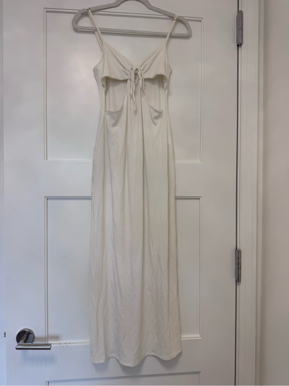 L SPACECream Tie-Front Spaghetti Strap Maxi Dress